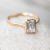 Emerald Cut Lab Grown Diamond Engagement Ring
