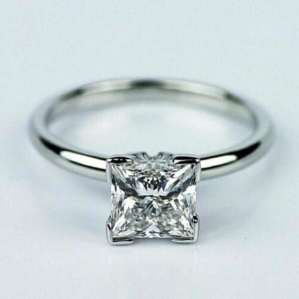 2 CT Princess Cut Engagement Ring