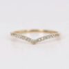 round cut diamond wedding band crafted in 18K yellow gold