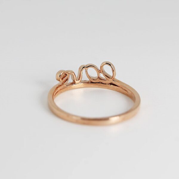 Rose Gold Diamond Love Ring | Padme Jewels