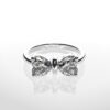 two heart cut lab diamond wedding ring