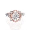 Round cut lab grown diamond engagement ring